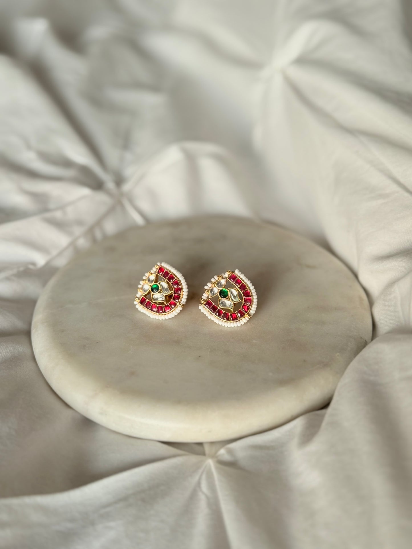 Rang Pachi Kundan Earrings