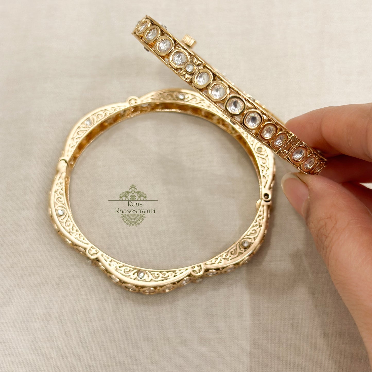 Mohini Openable Kundan Bangle