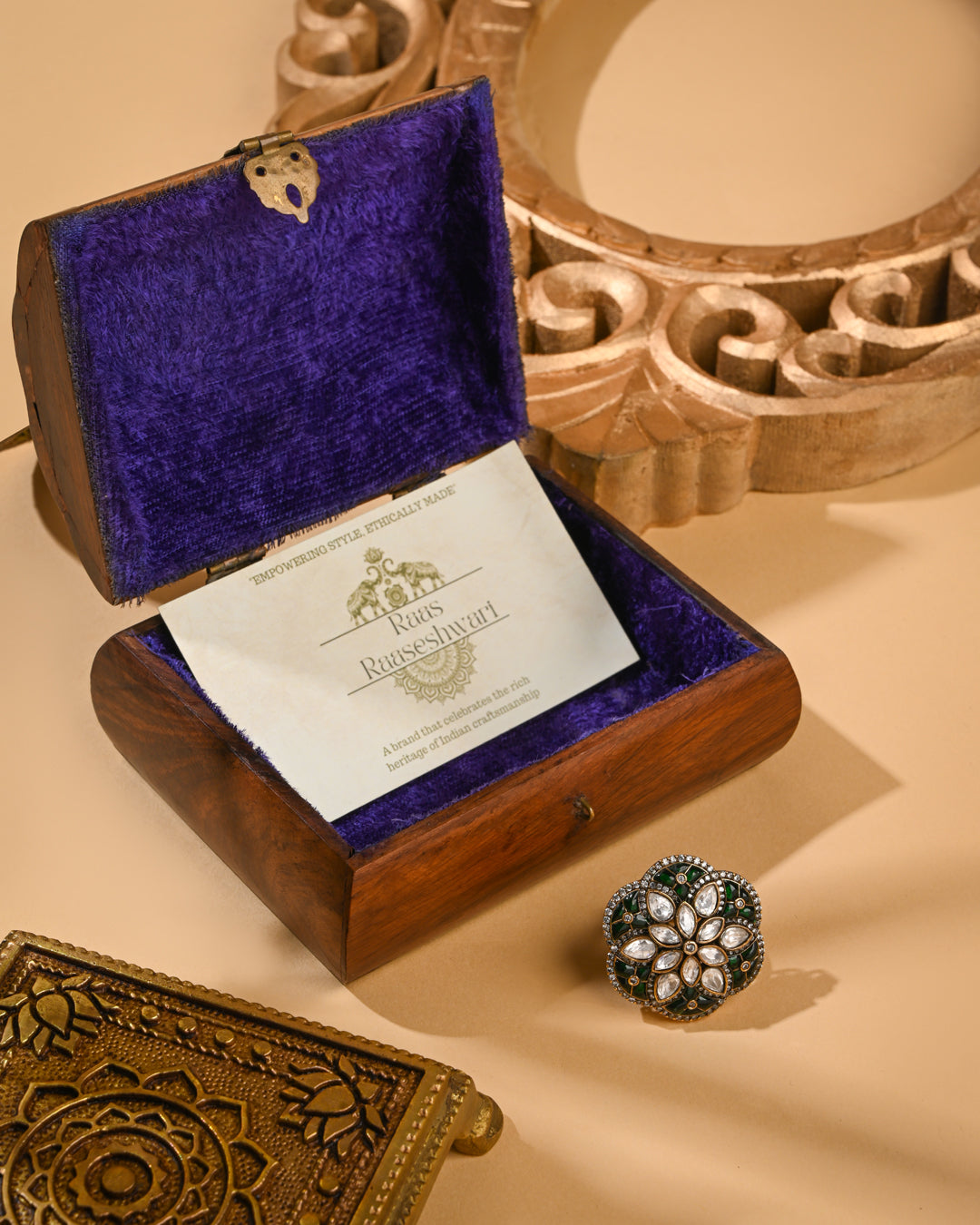 Siyara Kundan Ring