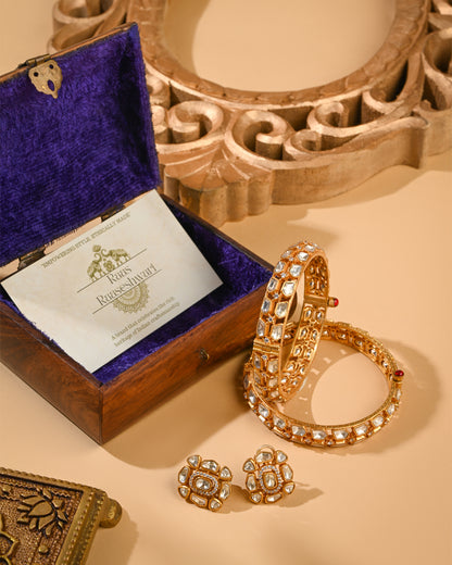 Rani Saa Kundan Moissanite Bangle