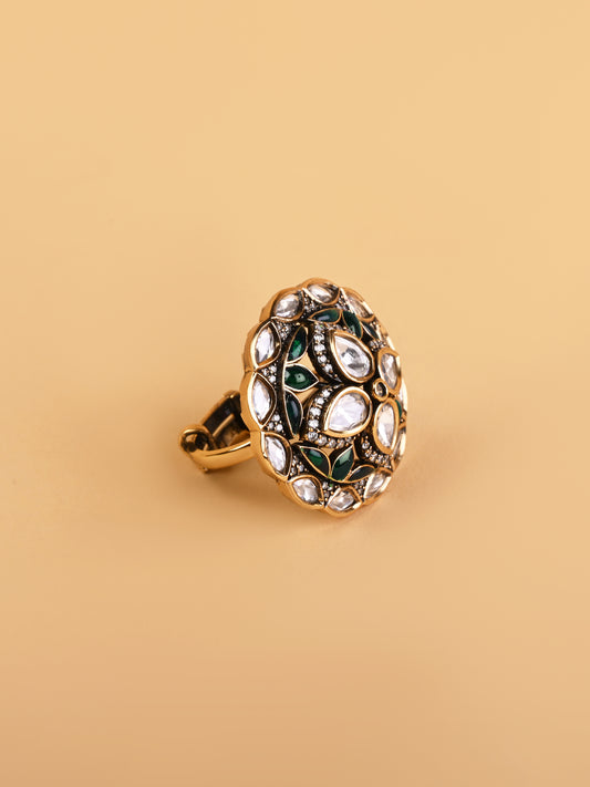 Viraasat Kundan Ring