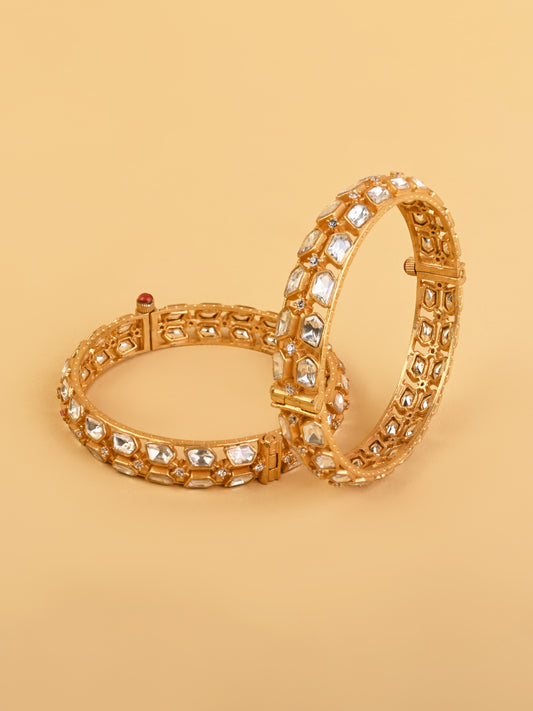 Rani Saa Kundan Moissanite Bangle