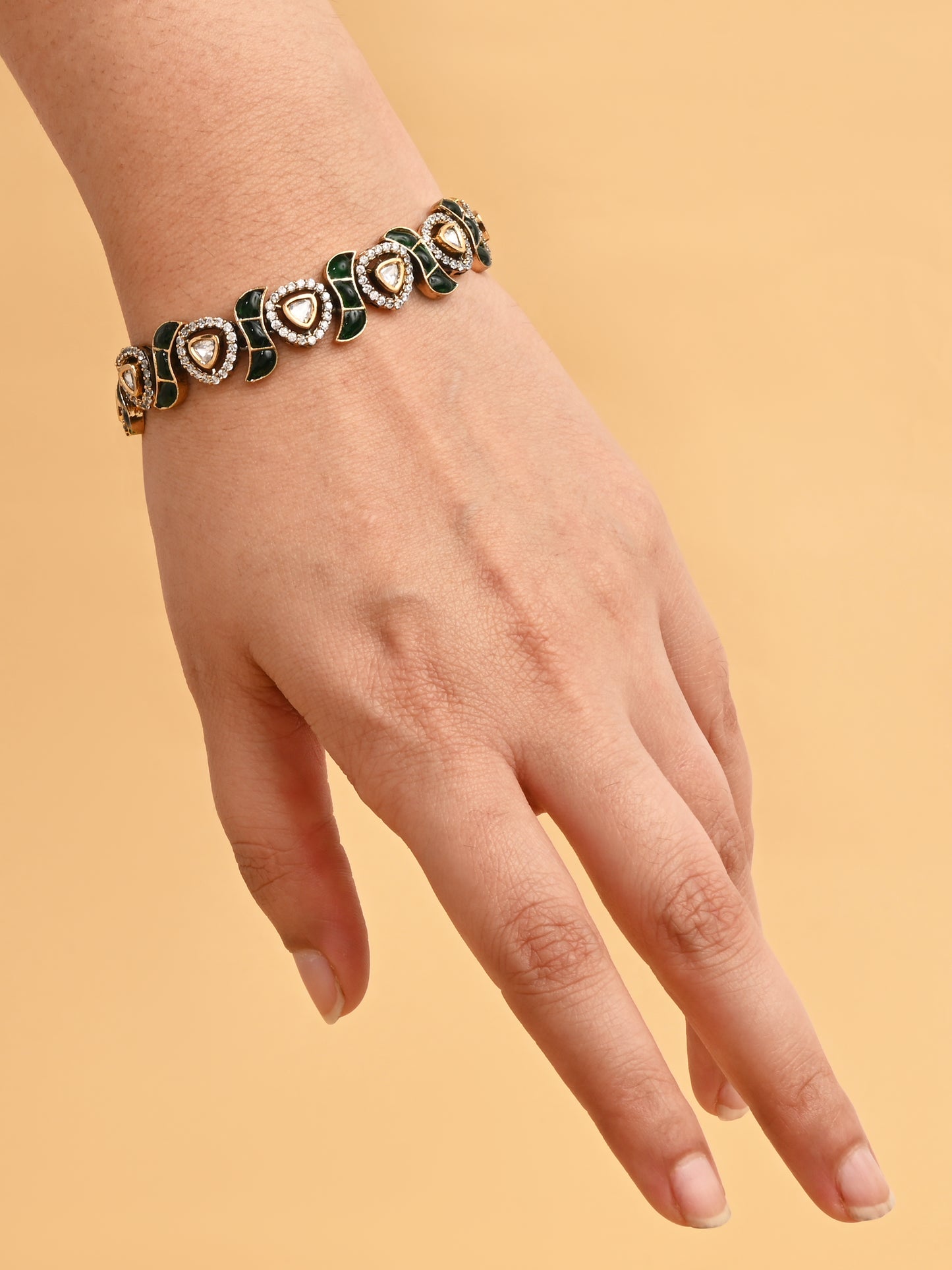 Mayura Kundan Bracelet