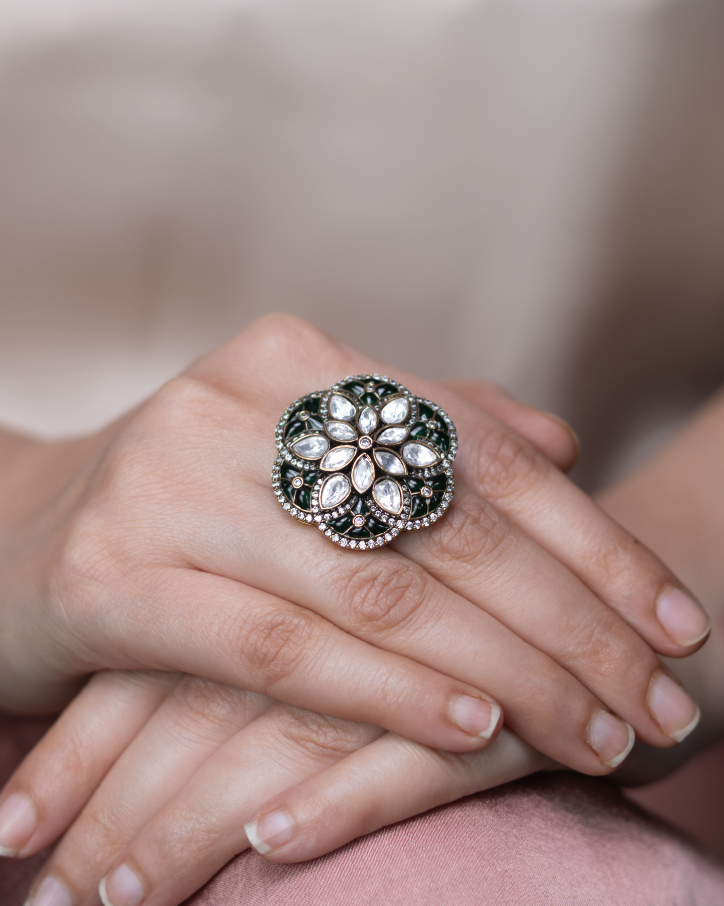 Siyara Kundan Ring