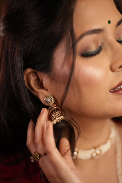 Khanak Kundan Jhumkas