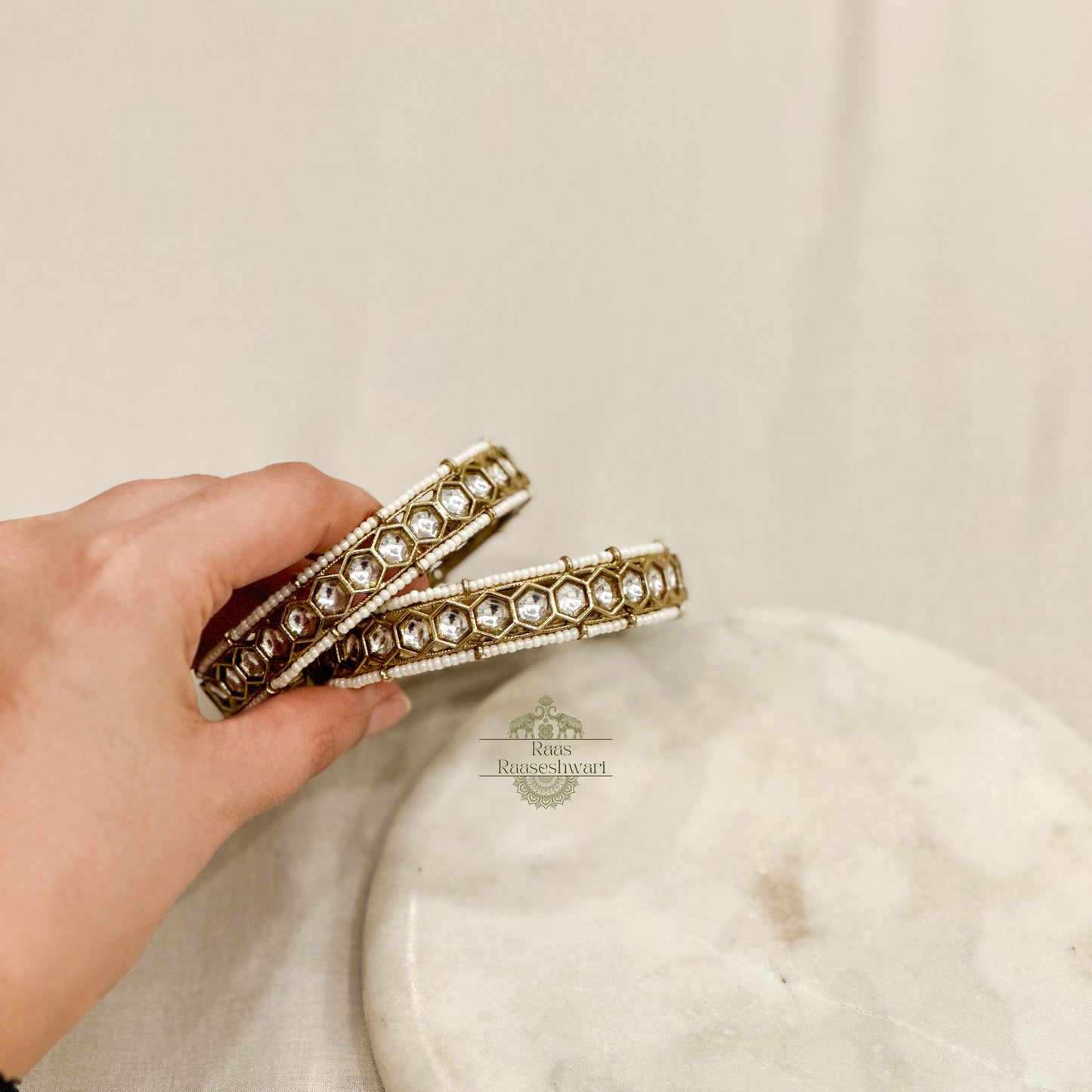 Rajsi kundan bangle